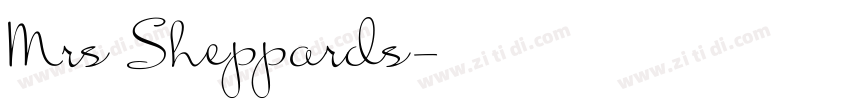 Mrs Sheppards字体转换